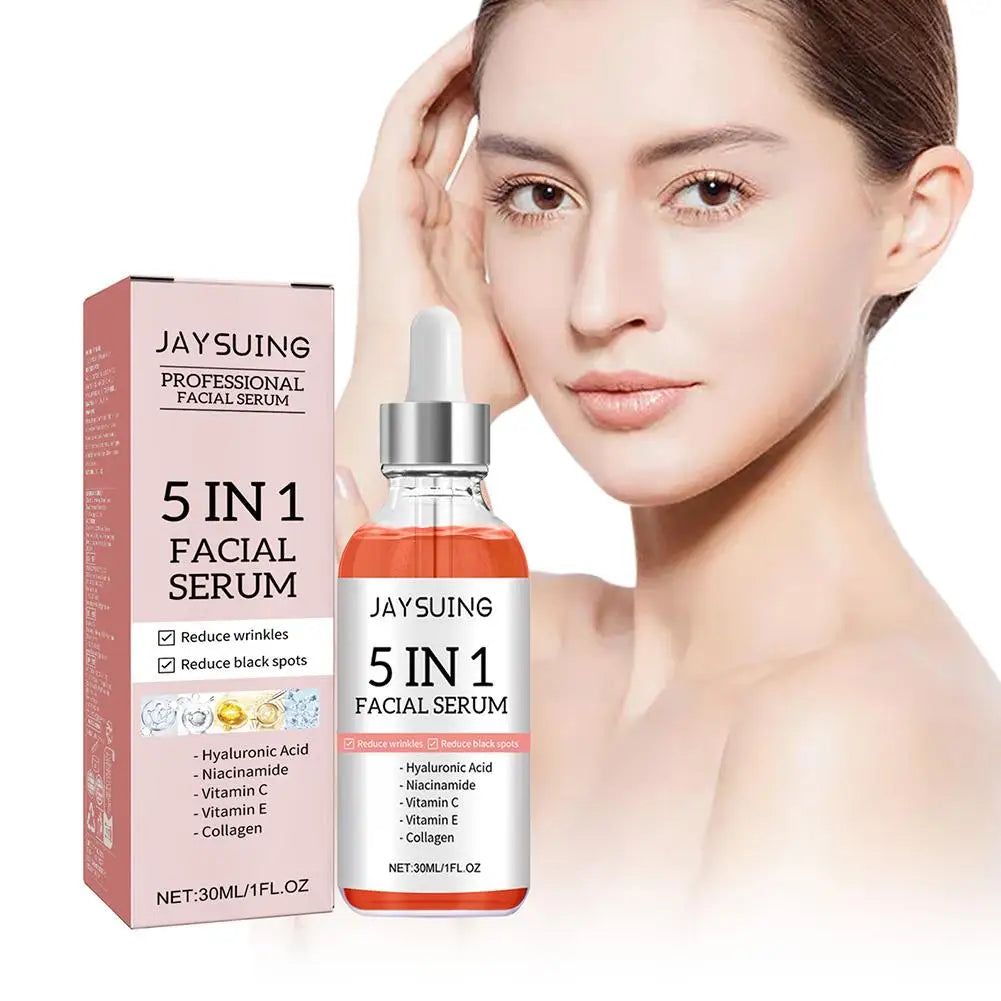 5-in-1 Vitamin C & Hyaluronic Acid Face Serum – Anti-Aging, Pore-Minimizing, 30ml