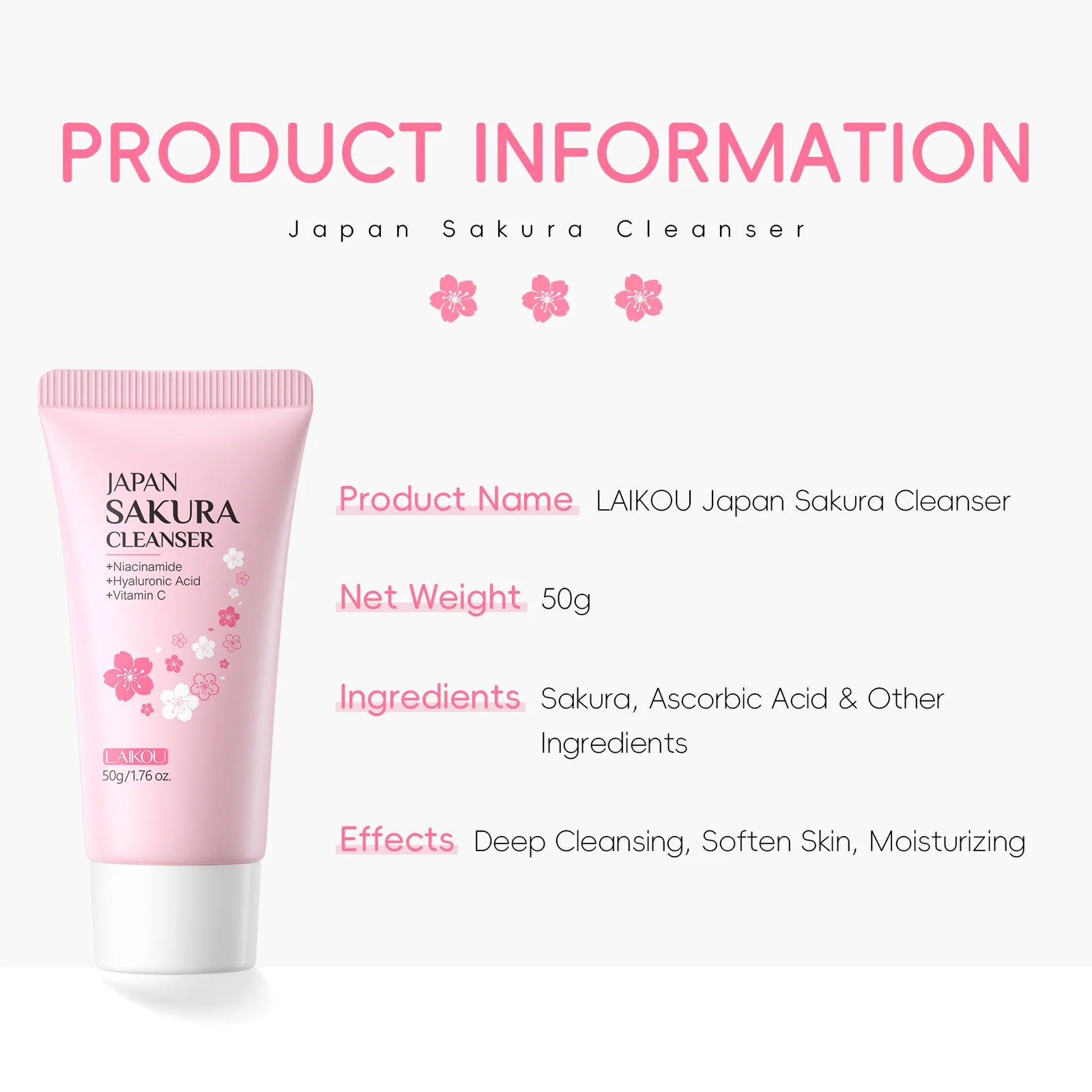 LAIKOU Sakura Facial Cleanser