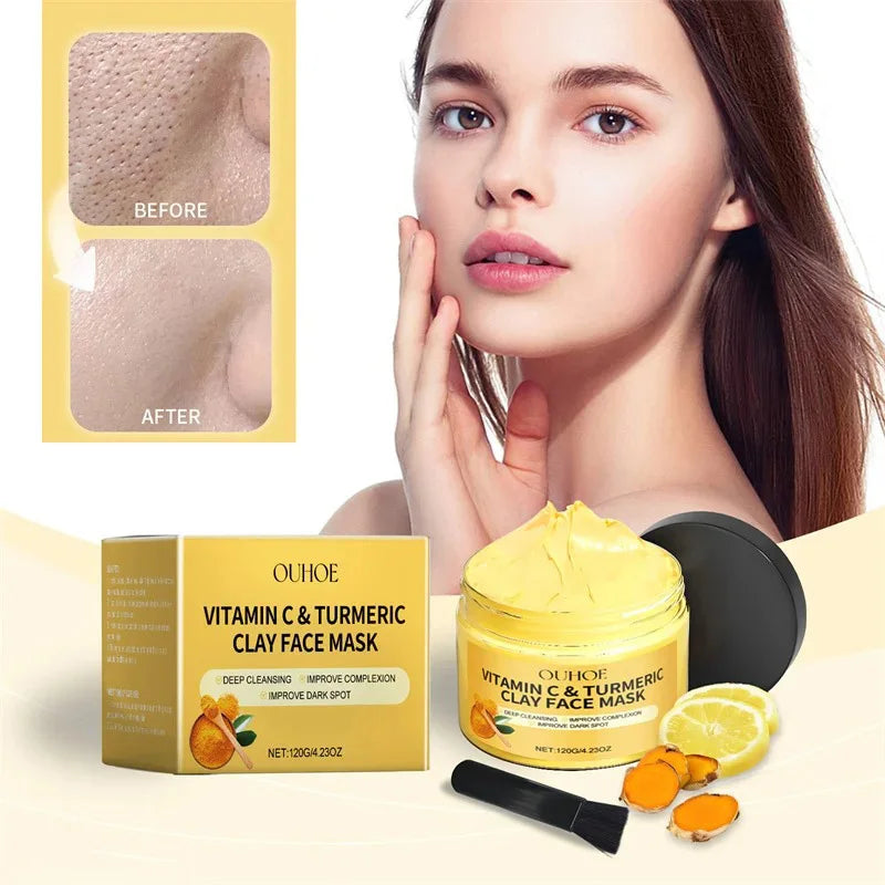 OUHOE Vitamin C & Turmeric Clay Face Mask