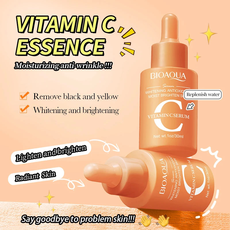 BIOAQUA Face Serum – Vitamin C, Retinol & Hyaluronic Acid for Brightening & Anti-Aging